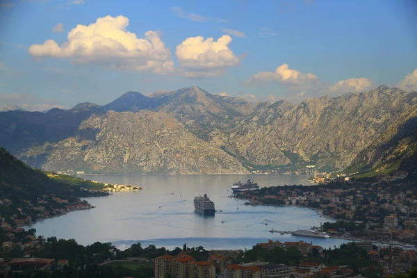 Kotor Bay Das Montanhas Montenegro — Fotografia de Stock