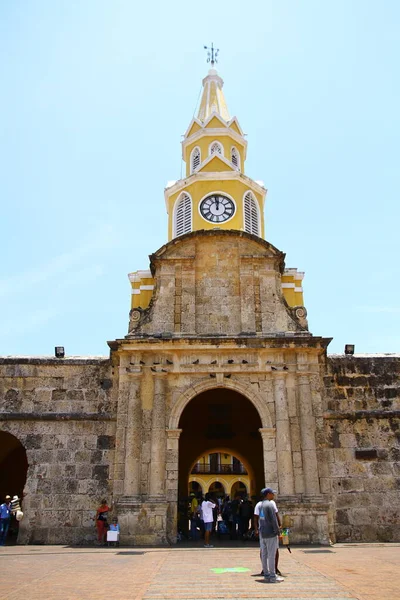 Cartagena Kolombia Maja 2019 Pomnik Wieży Zegarowej Jest Najbardziej Charakterystycznym — Zdjęcie stockowe