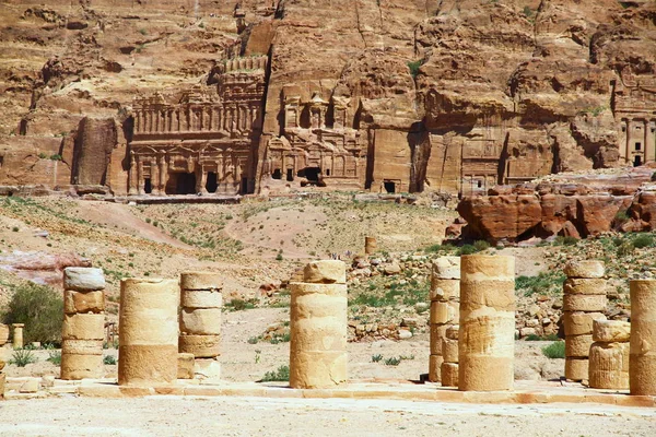 Utsikt Från Den Antika Staden Petra Jordanien — Stockfoto