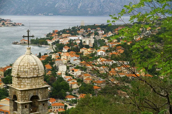 Panoramische Kotor Bucht Montenegro — Stockfoto