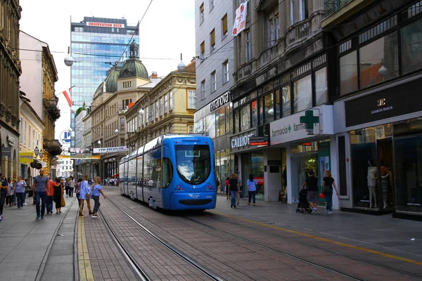 Zagreb Croacia Septiembre 2016 Una Vista Calle Desde Zagreb Capital — Foto de Stock