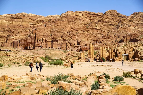 Antik Petra Şehri Ürdün Nisan 2015 Ürdün Deki Antik Petra — Stok fotoğraf