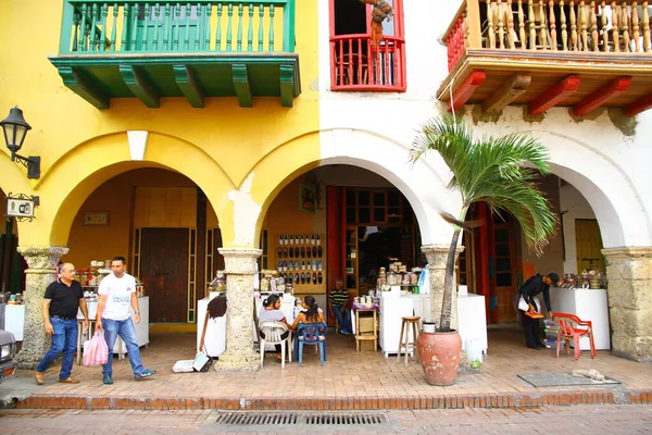 Plaza Los Coches Cartagena Kolumbien Mai 2019 Ein Blick Von — Stockfoto