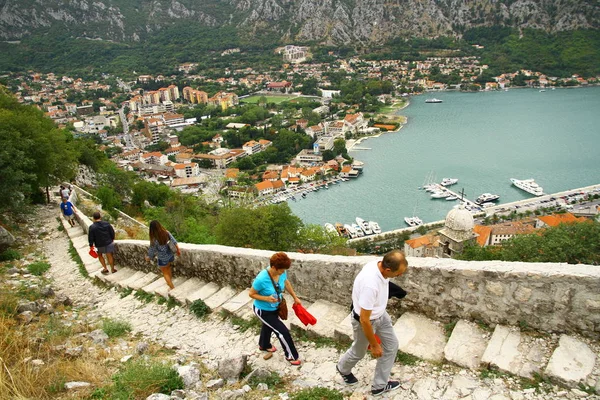 Baía Panorâmica Kotor Montenegro — Fotografia de Stock