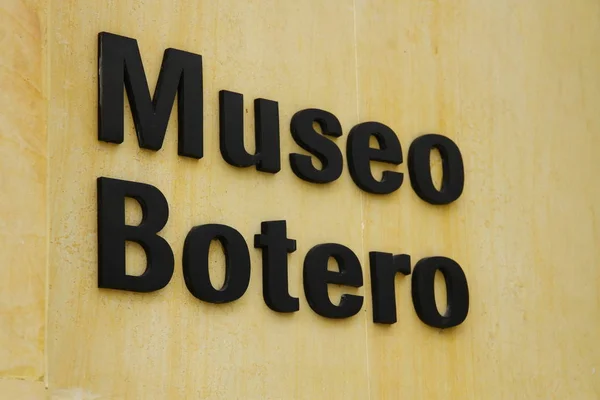 Botero Museum Bogota Colombia Aprile 2019 Cartello Del Museo Botero — Foto Stock