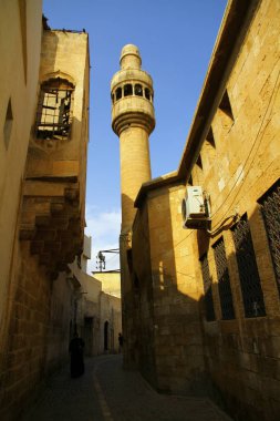 SANLIURFA, TURKEY - 22 Ekim 2018. Sanliurfa 'nın eski mahallelerinden bir manzara..