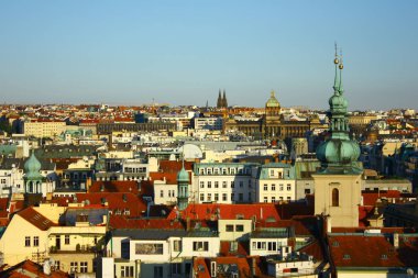 PRAG, CZECH Cumhuriyet - 23 Mayıs 2009. Prag 'daki Aziz Niklas Kilisesi manzarası.