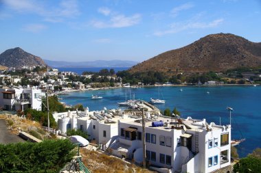 Bodrum Mugla Türkiye 'nin Akyarlar köyünden bir manzara