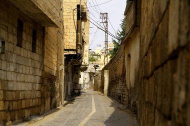 SANLIURFA, TURKEY - 22 Ekim 2018. Sanliurfa 'nın eski mahallelerinden bir manzara.
