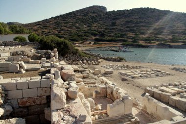Datca, Mugla Türkiye 'de Knidos (Cnidus) antik kentinin yanında güzel bir sahil