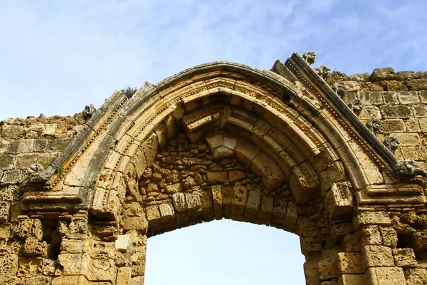 Panoramatický Pohled Zříceninu Pravoslavného Kostela Jiří Obci Famagusta Severu Kypru — Stock fotografie
