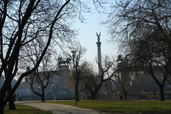 Pohled Krásný Park Podzim — Stock fotografie