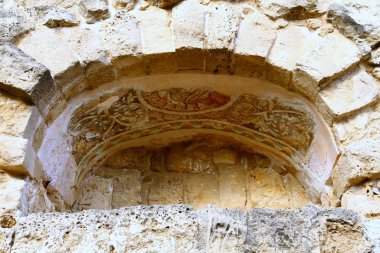  Famagusta Kuzey Kıbrıs 'taki Aziz George Rum Ortodoks Kilisesi kalıntıları.