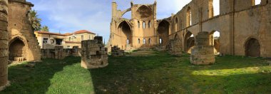  Famagusta Kuzey Kıbrıs 'taki Aziz George Rum Ortodoks Kilisesi kalıntıları.