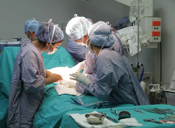 Operation View Cesarean Section — 스톡 사진