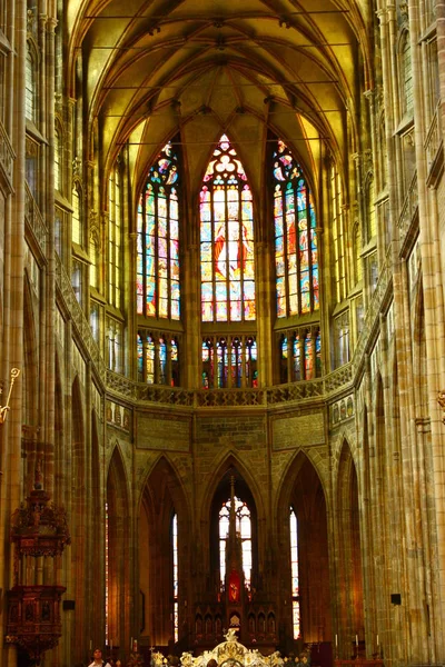 Prague Czech Republic May 2009 Interior View Vitus Cathedral Which — Stock Photo, Image