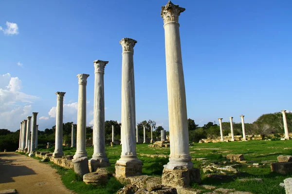 Une Vue Depuis Les Ruines Des Salamis Dans Nord Chypre — Photo