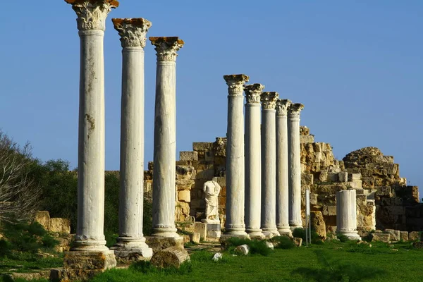 Une Vue Depuis Les Ruines Des Salamis Dans Nord Chypre — Photo