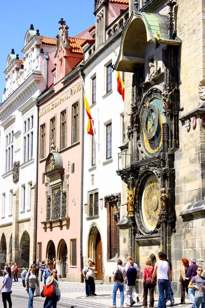 Relógio Astronômico Praga Relógio Astronômico Medieval Localizado Praga — Fotografia de Stock