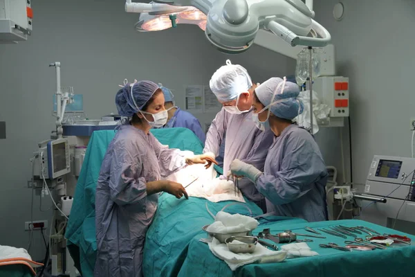 Operation View Cesarean Section — 스톡 사진