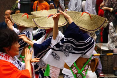 Tokyo, Japonya - 19 Mayıs 2013. Shibuya Ohara Matsuri dans festivali.