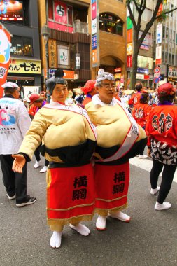 Tokyo, Japonya - 19 Mayıs 2013. Shibuya Ohara Matsuri dans festivali.