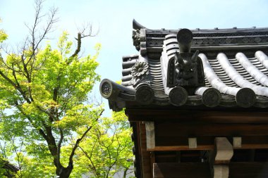Japonya, Kyoto 'daki bir tapınağın çatısı çok güzel.
