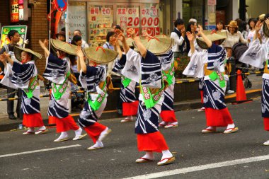 Tokyo, Japonya - 19 Mayıs 2013. Shibuya Ohara Matsuri dans festivali.