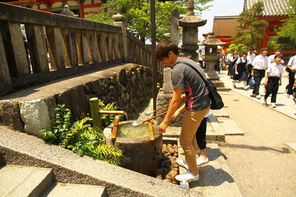 Uma Vista Kiyomizu Dera Templo Budista Independente Kyoto Foi Construído — Fotografia de Stock