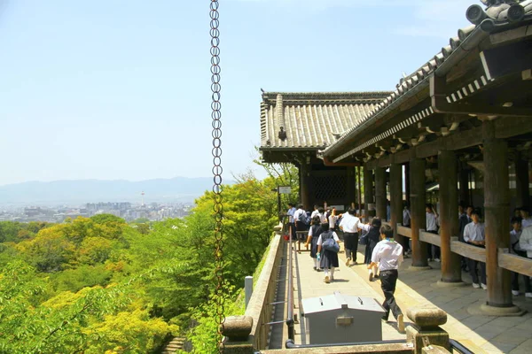 Kilátás Kiyomizu Derából Egy Független Buddhista Templom Kiotóban Század Végén — Stock Fotó