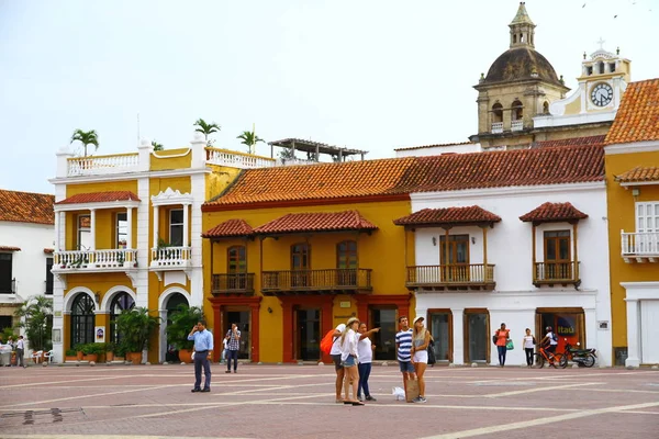Plaza Aduana Cartagena Colombia Mayo 2019 Una Vista Desde Plaza — Foto de Stock