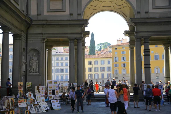 Florença Itália Setembro 2016 Pessoas Rua Florença — Fotografia de Stock