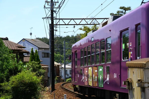 Veduta Del Treno Nella Stazione Ferroviaria Giappone — Foto Stock