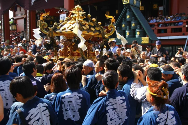 Sanja Matsuri Festival Tokyo Japonya Mayıs 2013 Asakusa Bölgesindeki Senso — Stok fotoğraf