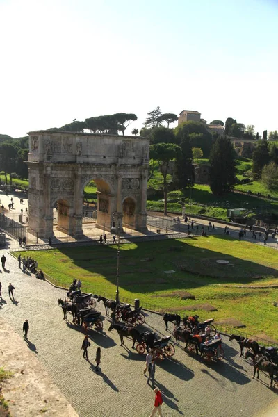 Řím Itálie Listopadu2012 Pohled Arch Constantine Která Jednou Hlavních Turistických — Stock fotografie