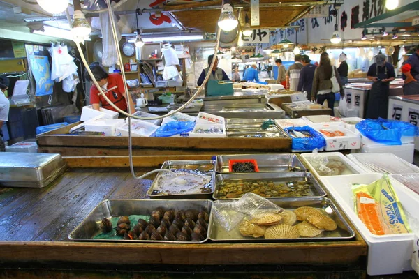 Marché Poisson Tsukiji Tokyo Japon Mai 2013 Tsukiji Est Marché — Photo