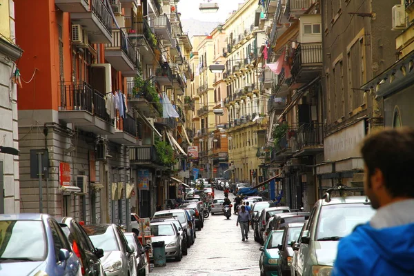 Vista Sobre Las Fachadas Los Edificios Italianos Escultura Casas Hermoso — Foto de Stock