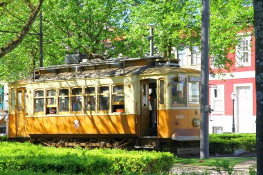 Türkiye 'de eski tramvayda manzara