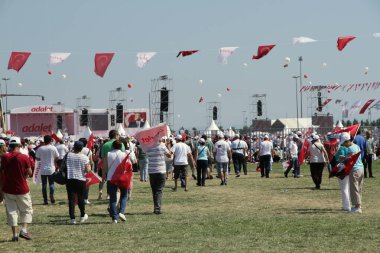 Adalet Yürüyüşü, İstanbul, Türkiye - 9 Temmuz 2017. Binlerce kişi, mevcut hükümetten adalet talebi üzerine Ankara 'dan İstanbul' a kadar 450 km yürüdü.
