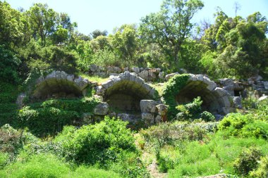 Türkiye 'nin Antalya kentindeki Termessos antik kentinden bir manzara.