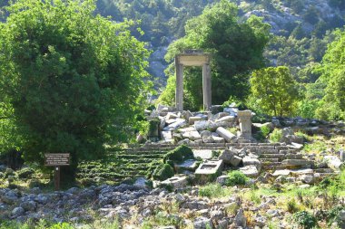 Türkiye 'nin Antalya kentindeki Termessos antik kentinden bir manzara.
