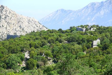 A view from the Termessos ancient city in Antalya, Turkey. clipart