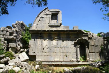 Türkiye 'nin Antalya kentindeki Termessos antik kentinden bir manzara.