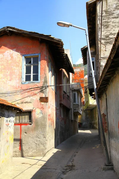 Udsigt Gader Facader Gamle Bygninger Byen Tyrkiet - Stock-foto