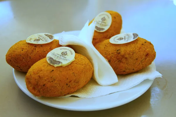 Lisbon Portugal April 2016 Bolinhos Bacalhau Adalah Hidangan Pembuka Tradisional — Stok Foto