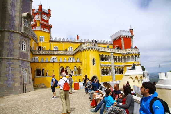 Úžasný Palác Peny Portugalsku Cestovní Fotografie — Stock fotografie