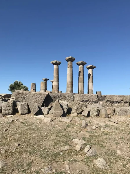 Tempel Van Athena Athena Tapinagi Het Turks Assos Canakkale Turkije — Stockfoto