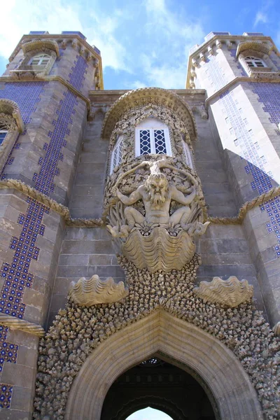 Úžasný Palác Peny Portugalsku Cestovní Fotografie — Stock fotografie