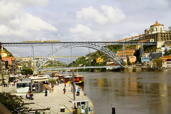 Blick Vom Ufer Des Flusses Douro Porto — Stockfoto