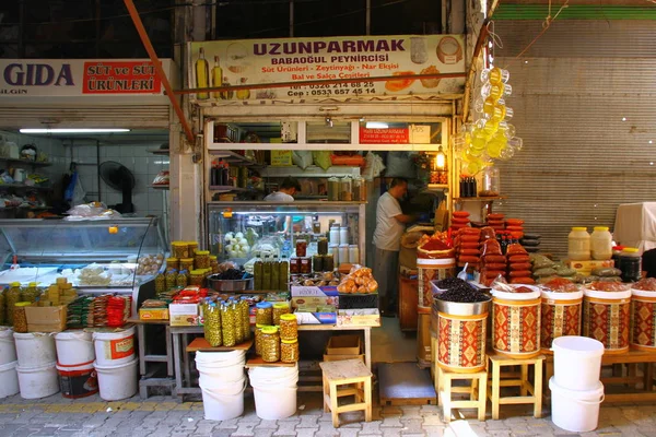 Uitzicht Vanaf Lokale Bazaar Stad Turkije — Stockfoto